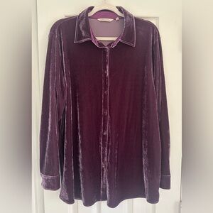 Soft Surroundings Velvet Boyfriend Tunic